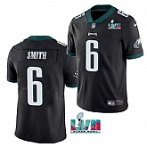Men & Women & Youth Philadelphia Eagles #6 DeVonta Smith Black Super Bowl LVII Patch Vapor Untouchable Limited Stitched Jersey,baseball caps,new era cap wholesale,wholesale hats